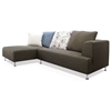 Blossom Sectional Sofa - Brown Fabric, Left Facing Chaise - NSI-421005L