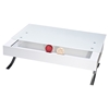 Cota Rectangular Coffee Table - High Gloss White, Glass, Drawer - NSI-431004