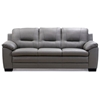 Emma Modern Sofa & Loveseat - Dark Gray Leather, Wood Legs - NSI-435002