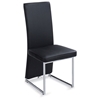 Blaine Modern Dining Chair - Chrome, Long Back, Black - NSI-425003