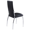 Barlow Modern Dining Chair - Chrome, Tall Back, Black - NSI-425001