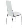 Barlow Modern Dining Chair - Chrome, Tall Back, White - NSI-425002