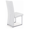 Blaine Modern Dining Chair - Chrome, Long Back, White - NSI-425004