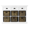 Halifax Buffet with 6 Baskets - Pure White - NSOLO-B128
