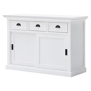 Halifax Buffet with Sliding Doors - Pure White 