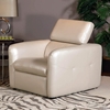 Avante Italian Leather Chair - Smokey Pearl, Adjustable Headrest - NVH-2015-1S