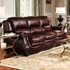 Hampton Eco Leather Sofa - Chestnut, Rolled Arms, Nailheads - NVH-9000-3S
