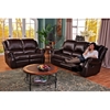 Logan Dual Reclining Sofa - Spanish Brown Leather, Nailheads - NVH-8045-3RR