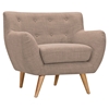 Ida Button Tufted Upholstery Armchair - Light Sand - NYEK-223303