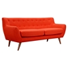 Ida Button Tufted Upholstery Sofa - Retro Orange - NYEK-223313
