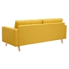 Uma Sofa - Papaya Yellow, Button Tufted - NYEK-223349