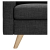 Uma Armchair - Charcoal Gray, Button Tufted - NYEK-223359