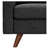 Uma Armchair - Charcoal Gray, Button Tufted - NYEK-223359