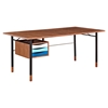 Soren Desk - Walnut and Blue - NYEK-224410-B