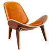 Shell Accent Chair - Burnt Orange - NYEK-224438