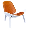 Shell Accent Chair - Burnt Orange - NYEK-224438