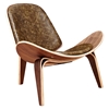 Shell Accent Chair - Plaermo Olive - NYEK-224439
