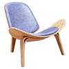Shell Accent Chair - Weathered Blue - NYEK-224442