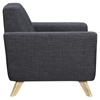 Dania Tufted Upholstery Armchair - Charcoal Gray - NYEK-224472