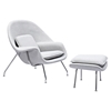 Saro Upholstered Chair - Glacier White - NYEK-225509