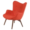 Aiden Button Tufted Upholstery Chair - Lava Red - NYEK-445544