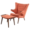 Bjorn Button Tufted Upholstery Chair - Retro Orange - NYEK-445547