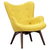 Aiden Button Tufted Upholstery Chair - Papaya Yellow - NYEK-445561