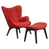 Aiden Button Tufted Chair - Lava Red - NYEK-445562