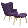 Aiden Button Tufted Upholstery Chair - Plum Purple - NYEK-445566