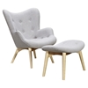 Aiden Button Tufted Upholstery Chair - Glacier White - NYEK-445567