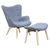 Aiden Button Tufted Upholstery Chair - Slate Blue - NYEK-445568