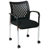Pro-Line II ProGrid Black Seat Guest Chair with Casters (Set of 2) - OSP-17740A2