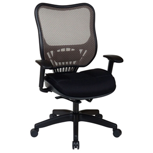 Space Seating 18 Series Latte AirGrid Back Executive Chair with Adjustable Arms 