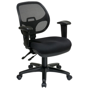 Pro-Line II ProGrid Back Ergonomic Task Chair with Adjustable Padded Armrests 