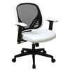 Space Seating 819 Series DuraGrid Back and White Vinyl Seat Manager's Chair - OSP-819-Y13N8WV