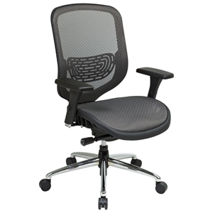 Space Seating 829 Series Breathable Mesh Back and Seat Office Chair with Chrome Base 
