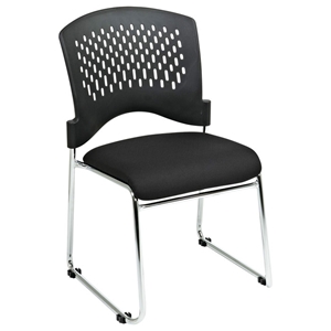 Pro-Line II Stacking Charcoal FreeFlex Visitors Chair with Chrome Sled Base (Set of 2) 