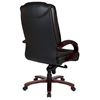 Pro-Line II 8500 - Deluxe Leather Executive Chair with Mahogany Finished Base - OSP-8500