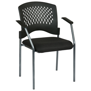 Pro-Line II Stacking Visitors Chair with Ventilated Plastic Wrap Around Back 