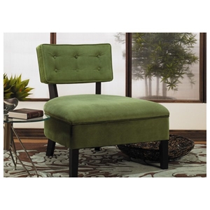 Avenue Six Curves Spring Green Button Back Chair 