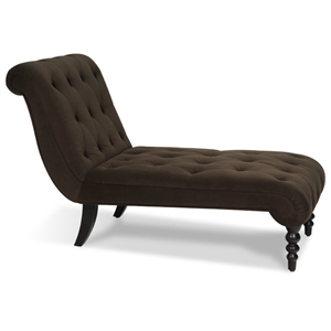 Avenue Six Curves Chocolate Tufted Chaise Lounge 