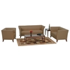 Armchair, Loveseat, and Sofa Set in Taupe Leather - OSP-SL1871-SL1872-SL1873