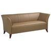 flared Arm Sofa in Taupe Leather - OSP-SL1873