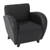 Eleganza Armchair, Loveseat, and Sofa Set in Black Eco-Leather - OSP-SL2431EC3-SL2432EC3-SL2433EC3