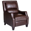 Duncan Bustle-Back Reclining Chair - Harlee Brown Leather - OHF-150-10HARBRW