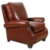 Nappa Leather Recliner Armchair - Rolled Arms, Nail Heads - OHF-3387-10PAL
