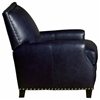 Madrid Square Press Back Chair - Nail Heads, Verona Navy Leather - OHF-2415-01VERNVY