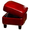 Madrid Square Press Back Chair - Nail Heads, Santiago Red Leather - OHF-2415-01SANRED