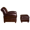 Marbella Contemporary Storage Ottoman - Chocolate Leather - OHF-420-06CGCHMB