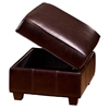 Marbella Contemporary Storage Ottoman - Chocolate Leather - OHF-420-06CGCHMB